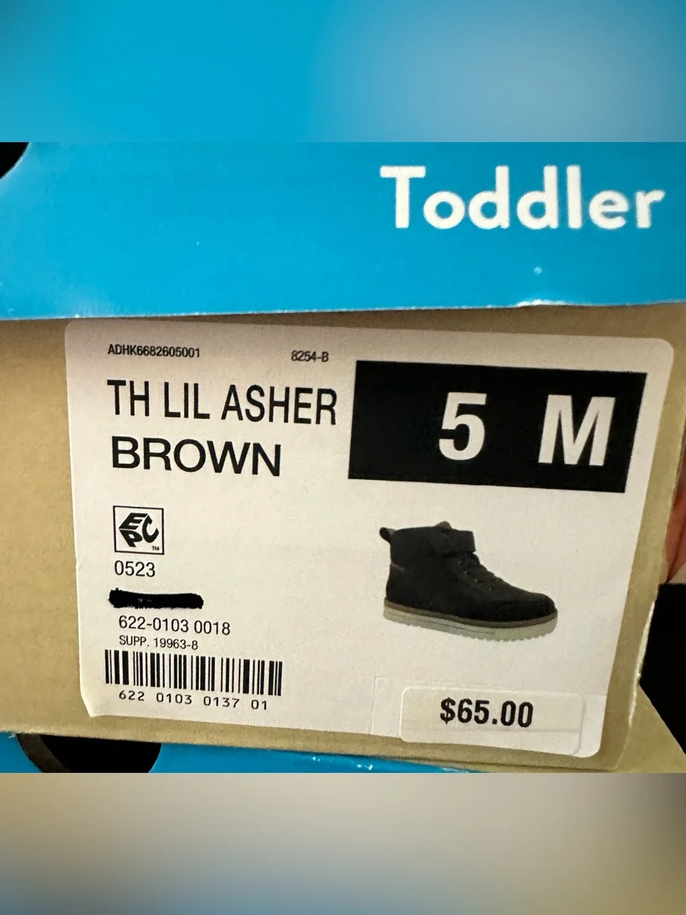 Thereabouts Toddler Boys Lil Asher Brown Flat Heel Boots NWT Size Toddler 5
